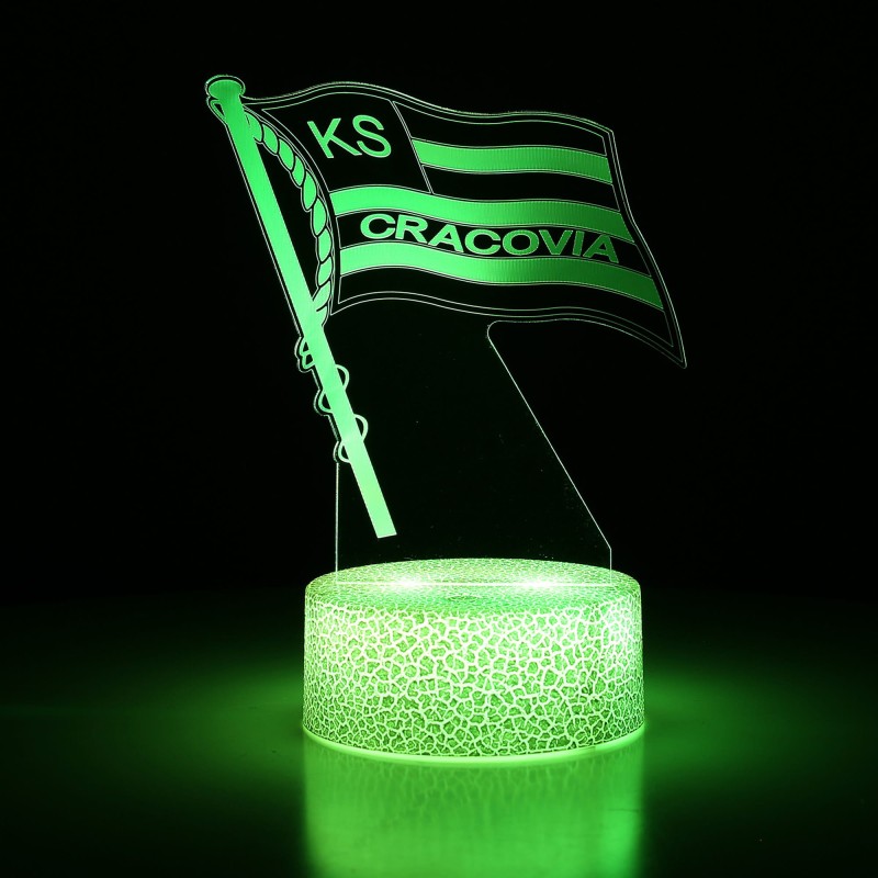 Lampka 3D USB Cracovia – 16 kolorów LED.