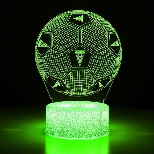 Piłkarska lampka 3D LED z motywem Górnik Zabrze II – idealna ozdoba pokoju kibica.