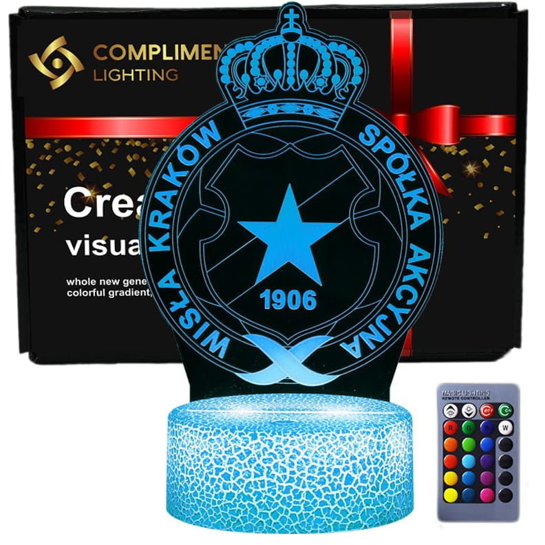 Lampka 3D nocna LED USB Liga Polska  Wisła Kraków