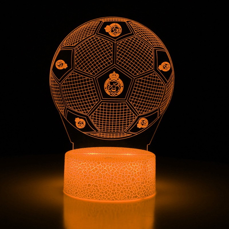 Oryginalna lampka 3D LED Wisła Kraków – piłkarska lampa USB do pokoju każdego kibica.