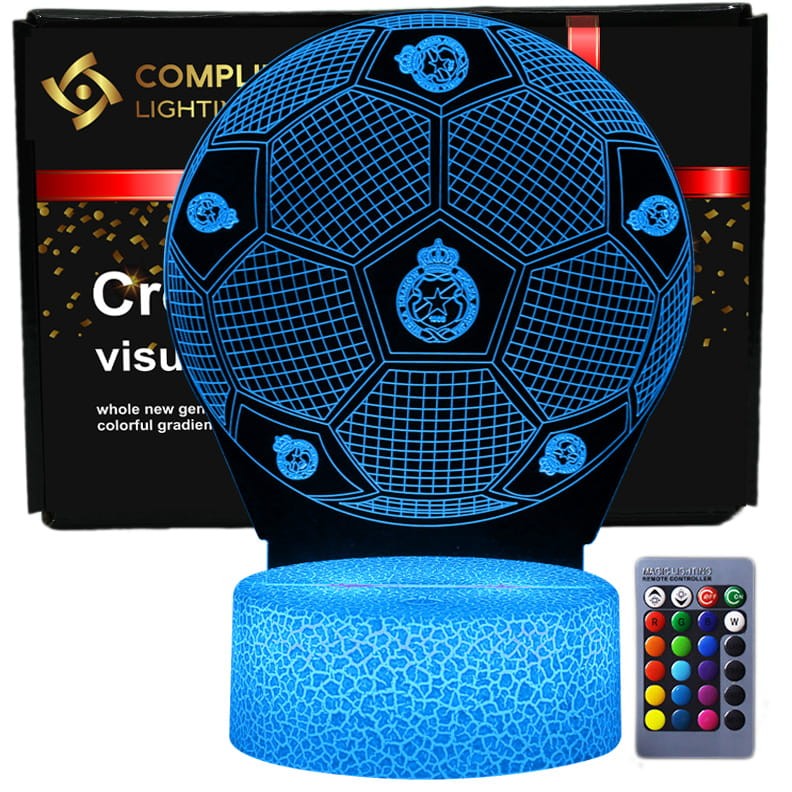 Lampka 3D nocna led usb  Wisła Kraków Piłka Nożna