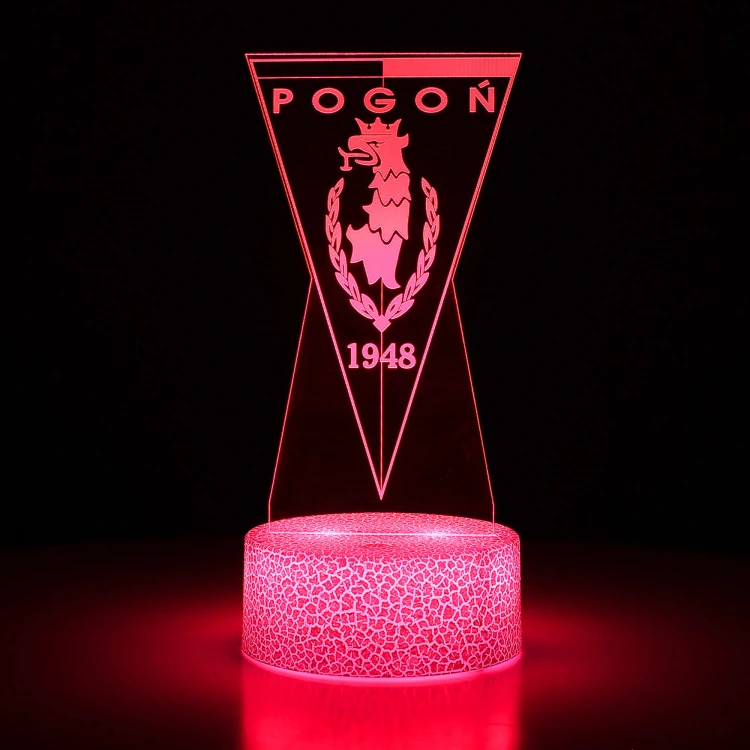 Lampka 3D LED USB Pogoń – stylowa nocna lampa z pilotem dla wiernych fanów klubu.