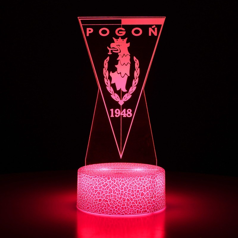 Lampka 3D LED USB Pogoń – stylowa nocna lampa z pilotem dla wiernych fanów klubu.