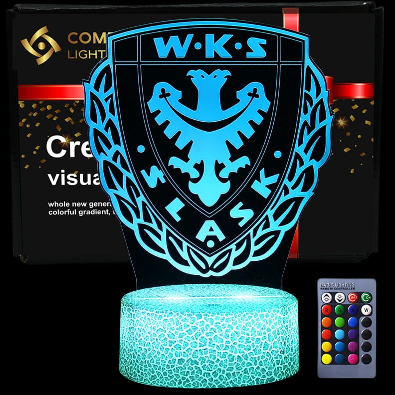 Śląsk Wrocław – lampka 3D LED dla wiernego kibica WKS!
