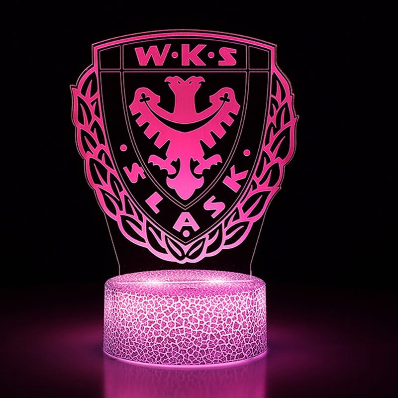 Śląsk Wrocław – lampka 3D LED dla wiernego kibica WKS!