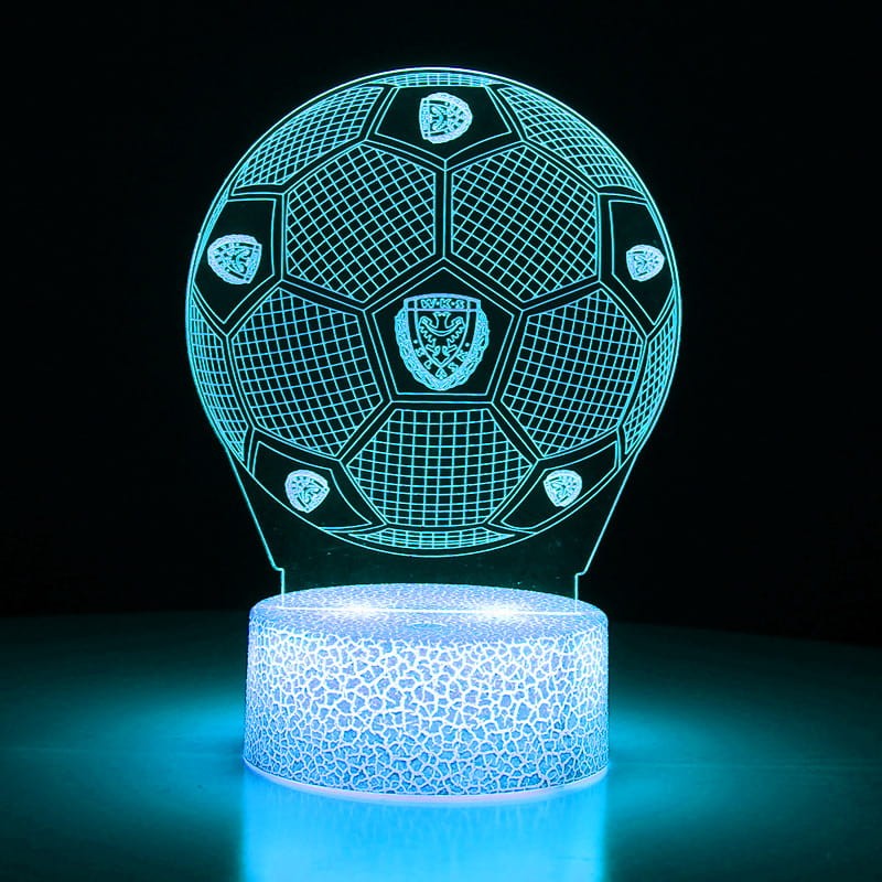 Lampka nocna 3D KS Śląsk Wrocław – piłkarska lampa LED idealna na prezent.