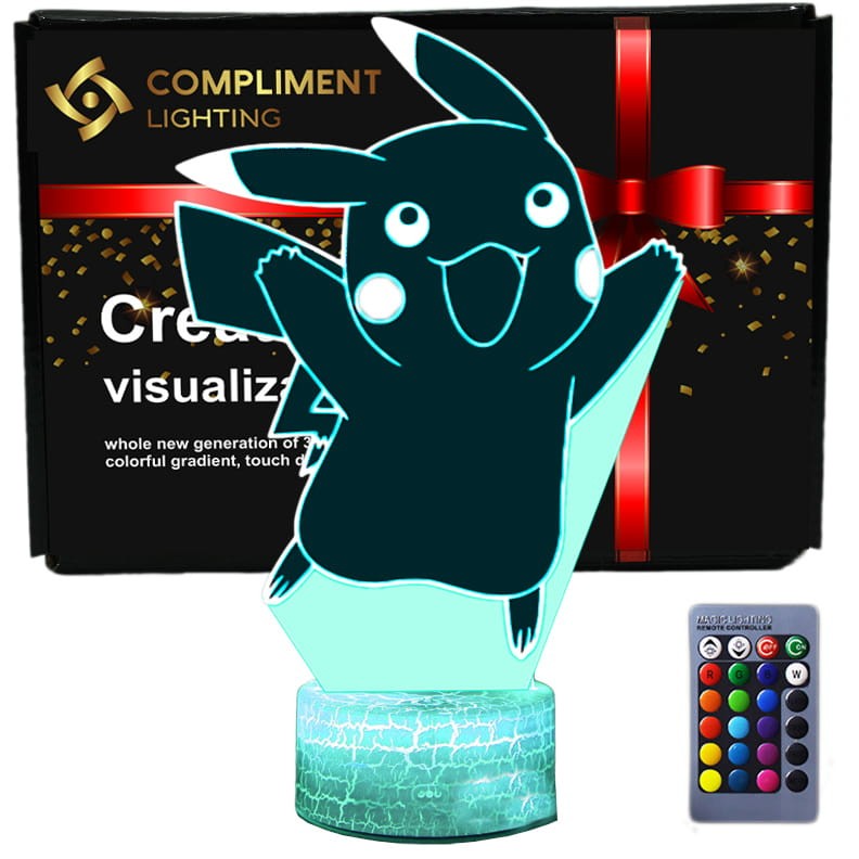 Lampka Nocna 3D lampa do wizualizacji 3D Pokemon Pikachu Funny