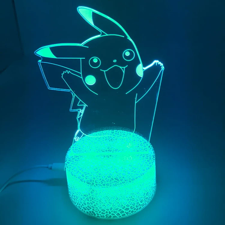 Lampka Nocna 3D lampa do wizualizacji 3D Pokemon Pikachu Funny