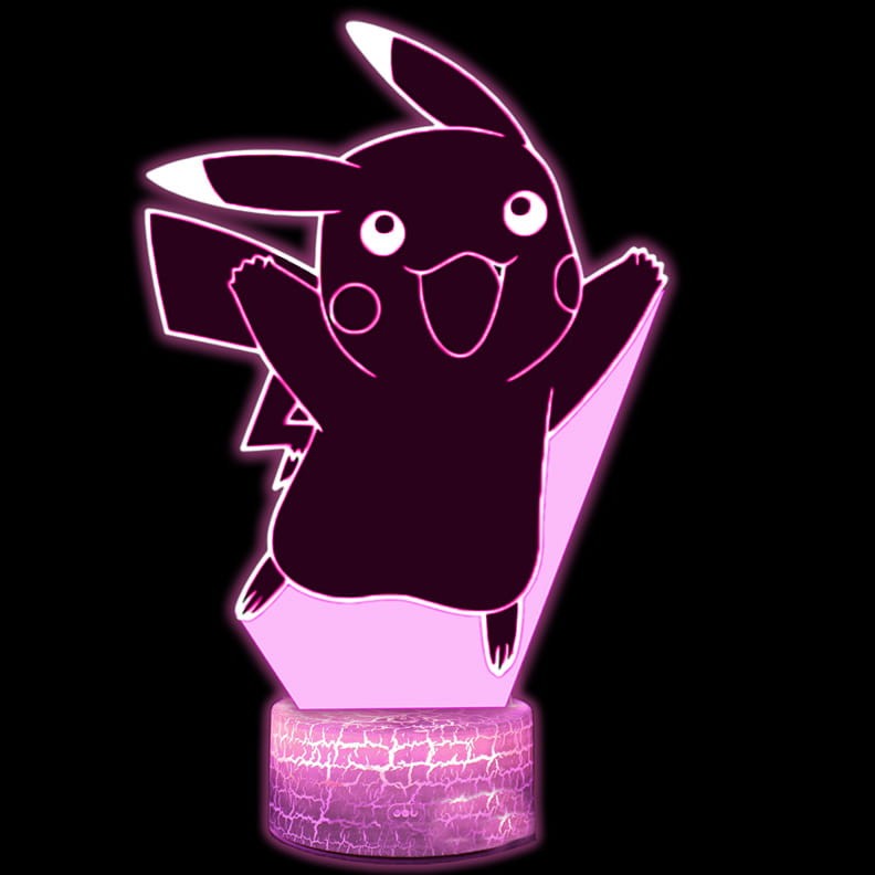 Lampka Nocna 3D lampa do wizualizacji 3D Pokemon Pikachu Funny