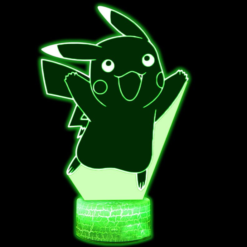 Lampka Nocna 3D lampa do wizualizacji 3D Pokemon Pikachu Funny
