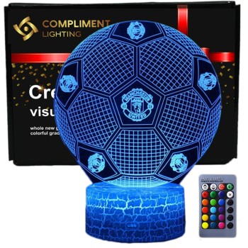 Lampka Nocna 3D lampa do wizualizacji 3D MANCHESTER UNITED Piłka