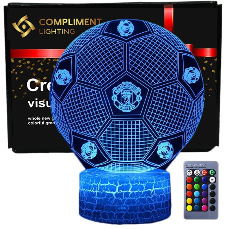 Lampka Nocna 3D lampa do wizualizacji 3D MANCHESTER UNITED Piłka