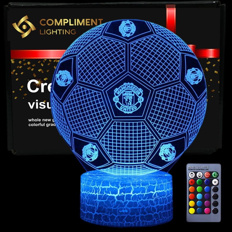 Lampka Nocna 3D lampa do wizualizacji 3D MANCHESTER UNITED Piłka