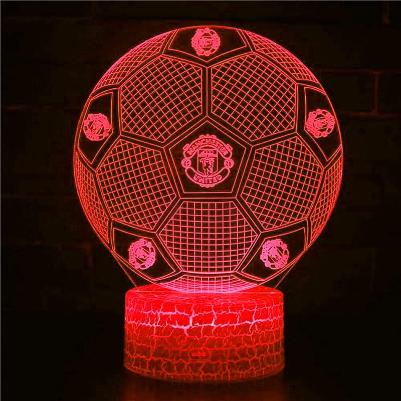 Lampka Nocna 3D lampa do wizualizacji 3D MANCHESTER UNITED Piłka