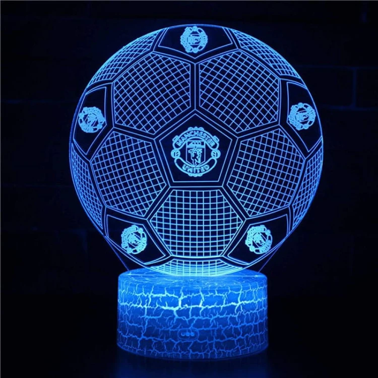 Lampka Nocna 3D lampa do wizualizacji 3D MANCHESTER UNITED Piłka