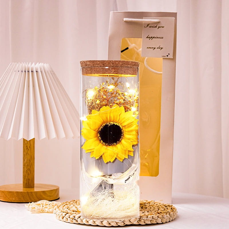 Prezent na Walentynki - Bukiet pachnących róż mydlanych pod szklaną kolbą