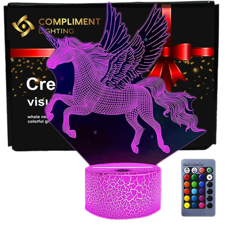 Compliment Lighting Lampka Nocna 3D lampa do wizualizacji 3D Jednorożec Unicorn.jpg
