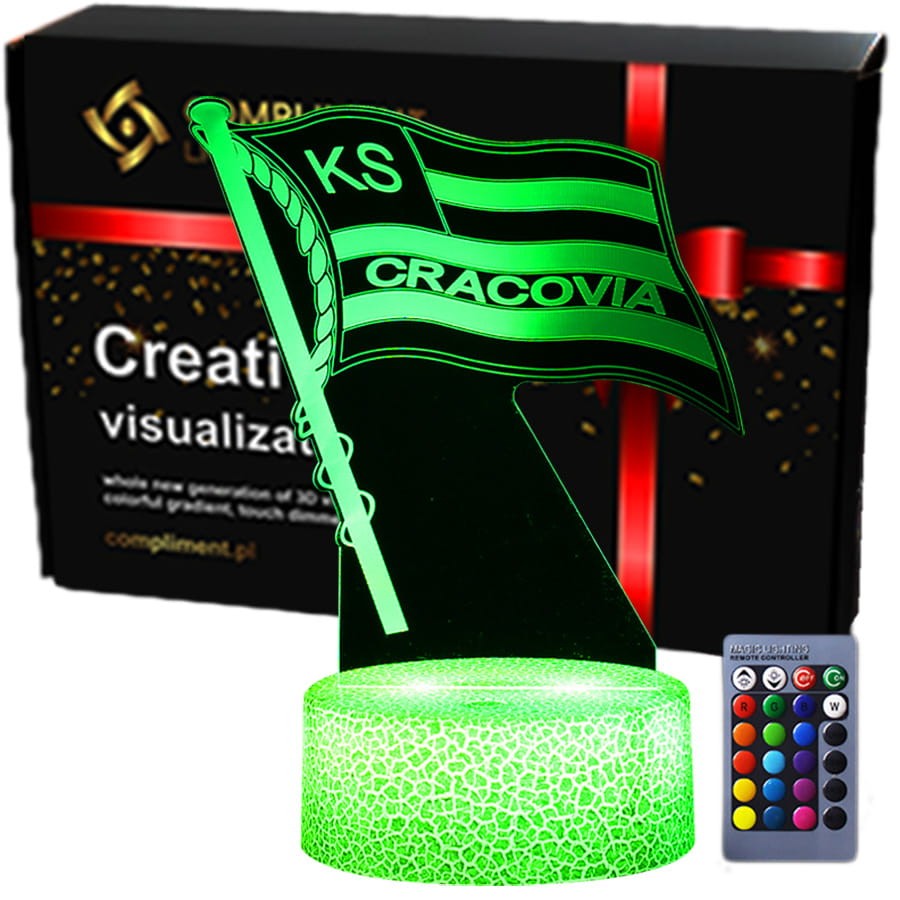 Lampka 3D LED USB KS Cracovia – idealna dla kibica.