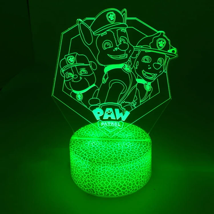 Personal 3D Lamp PAW Patrol – nowoczesna lampa LED USB z pilotem. Bajkowy akcent do pokoju dziecka, doskonały prezent.