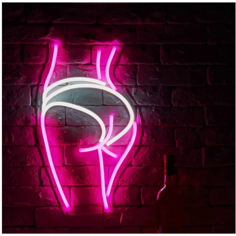 Duży Gotowy Neon led USB duży na ścianę kobieta postać
