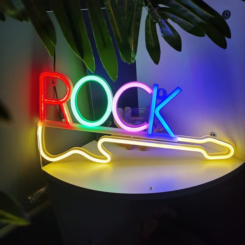 Gotowy Neon led USB na ścianę Rock