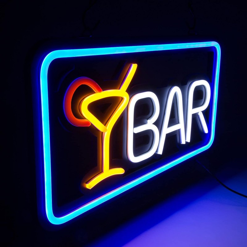 Duży Gotowy Neon led USB duży na ścianę Bar wielokolorowy