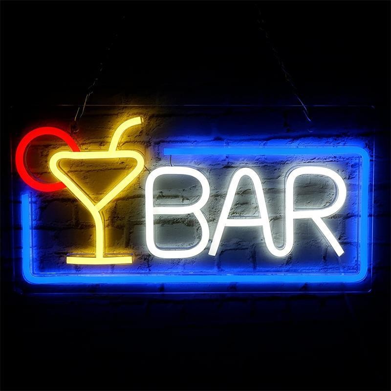 Duży Gotowy Neon led USB duży na ścianę Bar wielokolorowy