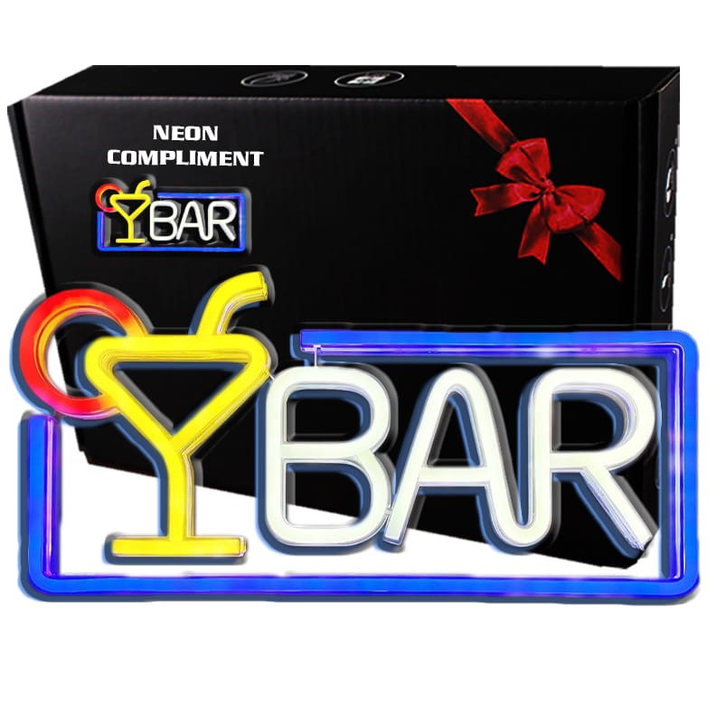 Duży Gotowy Neon led USB duży na ścianę Bar wielokolorowy