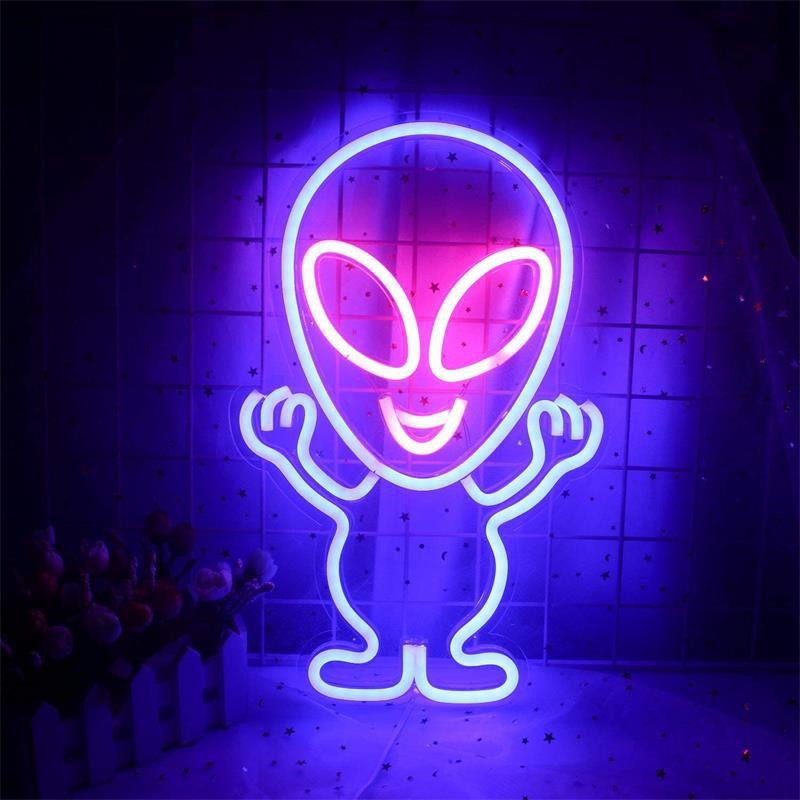 Duży  Neon led USB duży na ścianę Kosmita