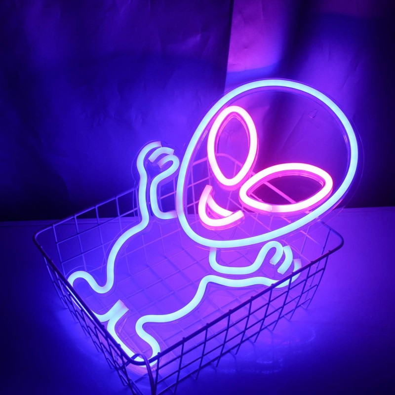 Duży Neon led USB duży na ścianę Kosmita