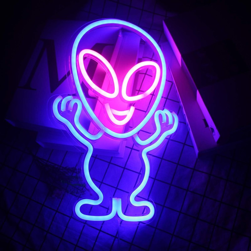 Duży Neon led USB duży na ścianę Kosmita