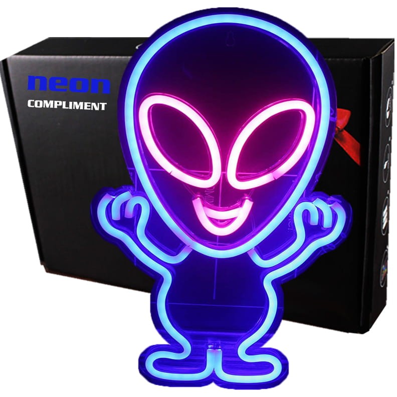 Duży Neon led USB duży na ścianę Kosmita
