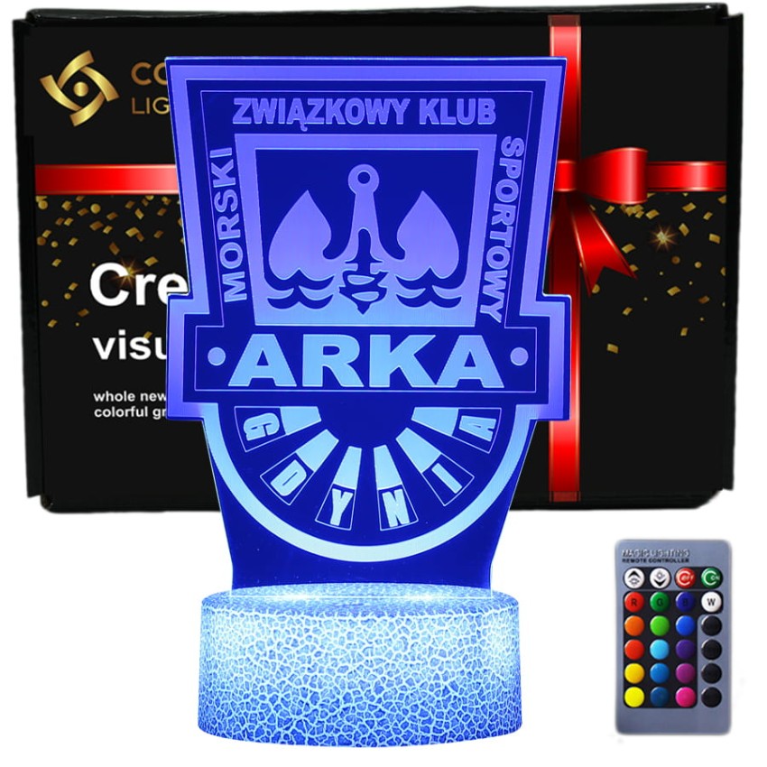 Lampka Nocna 3D lampa Liga polska piłka nożna Arka Gdynia