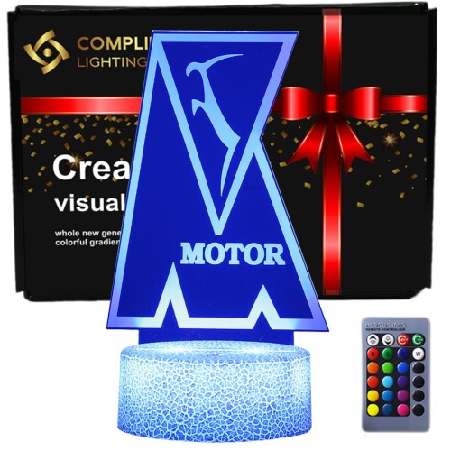 Lampka 3D Motor Lublin – idealna do pokoju kibica i jako prezent dla fana piłki nożnej.