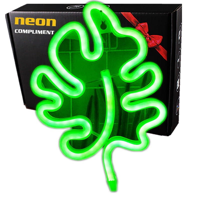 Gotowy Neon led USB na ścianę znak Liść