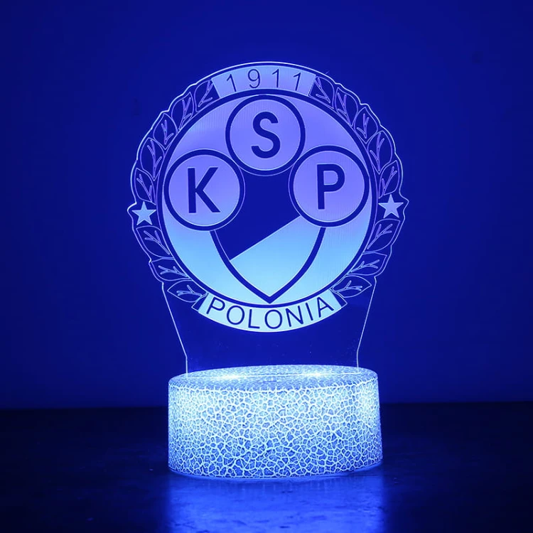 Polonia Warszawa – lampka 3D LED dla wiernego kibica