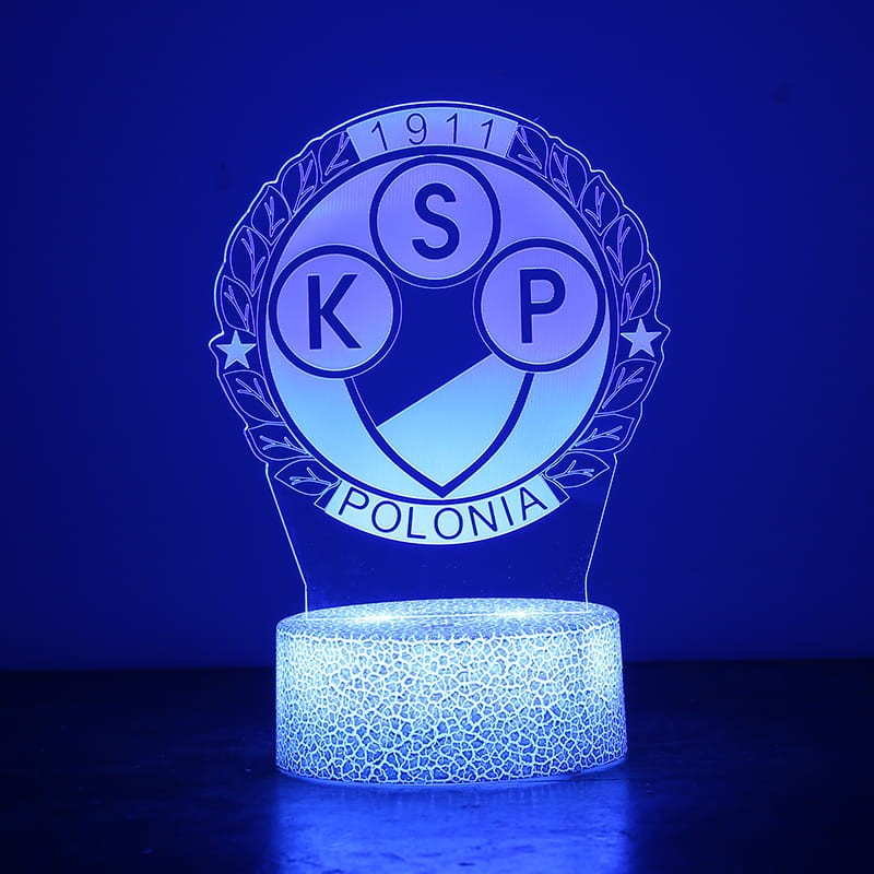 Polonia Warszawa – lampka 3D LED dla wiernego kibica