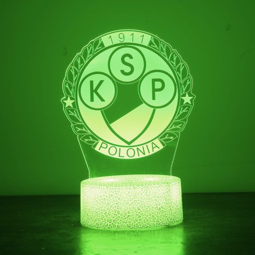 Polonia Warszawa – lampka 3D LED dla wiernego kibica