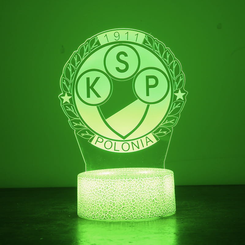 Polonia Warszawa – lampka 3D LED dla wiernego kibica