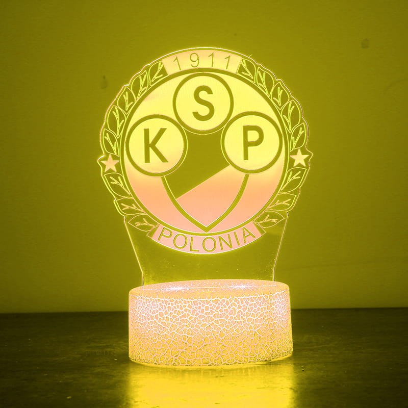 Polonia Warszawa – lampka 3D LED dla wiernego kibica