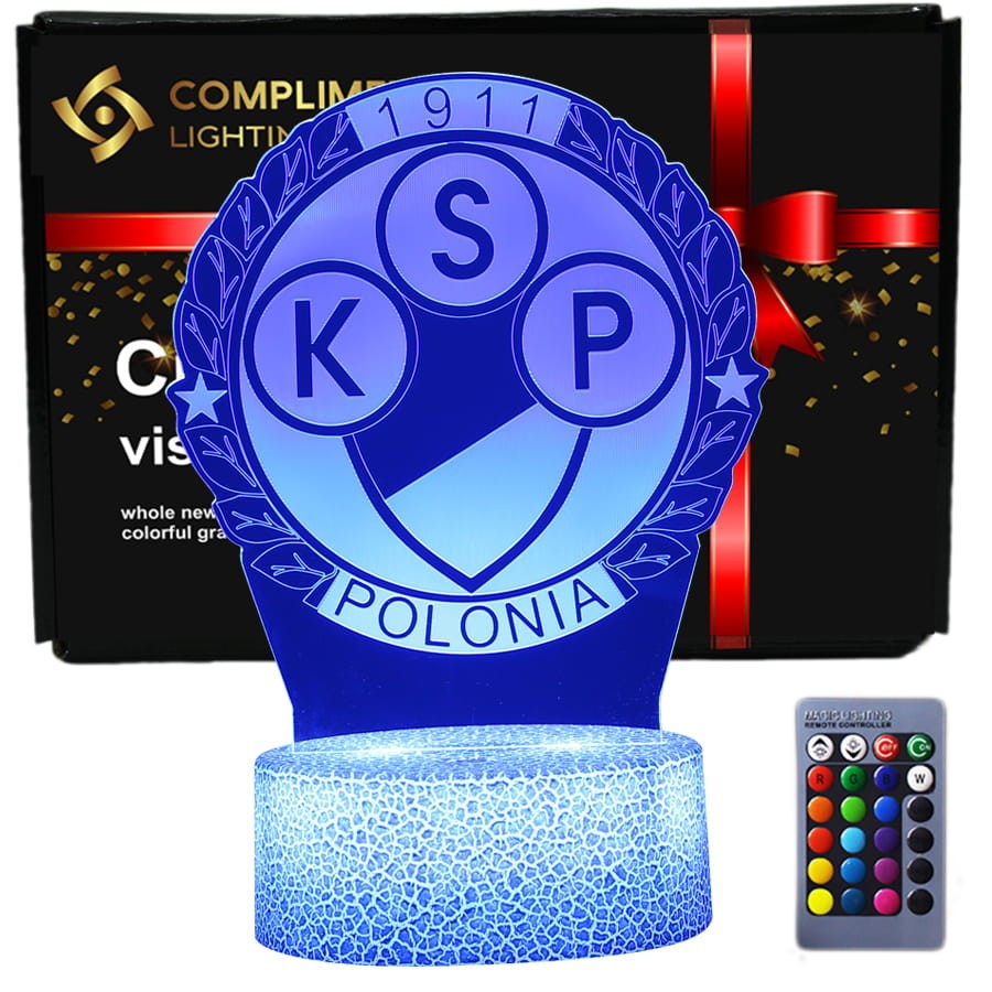 Polonia Warszawa – lampka 3D LED dla wiernego kibica