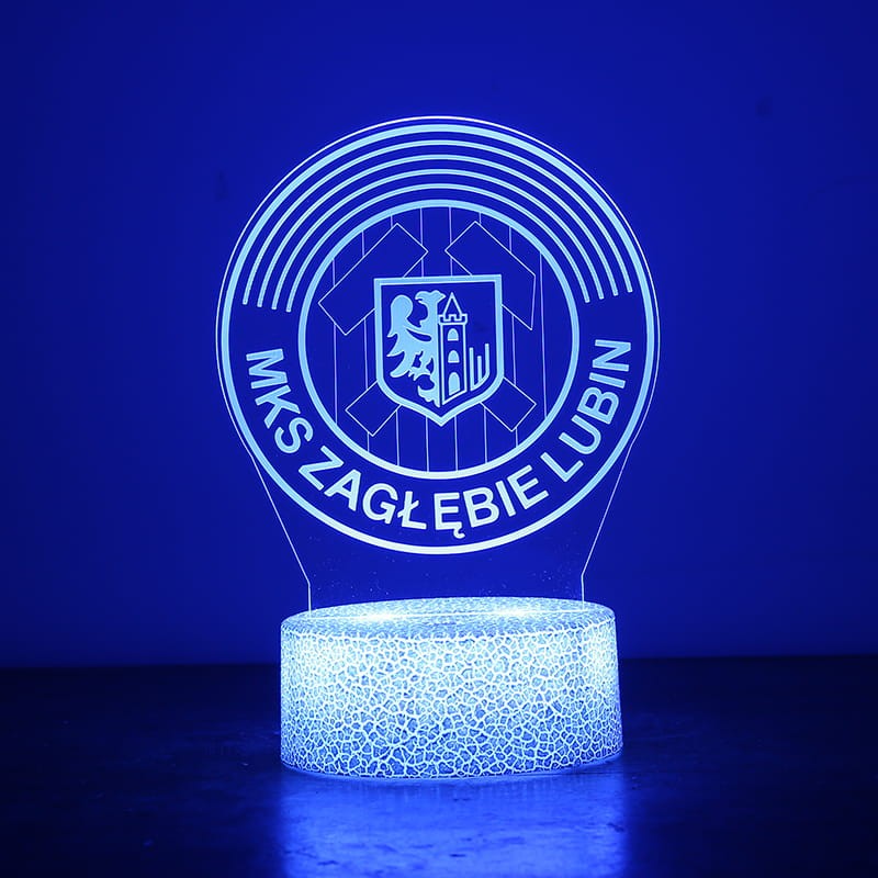 Zagłębie Lubin – efektowna lampka nocna 3D LED USB.