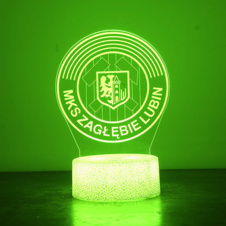 Piłkarska lampka 3D Zagłębie – świetny prezent fana.