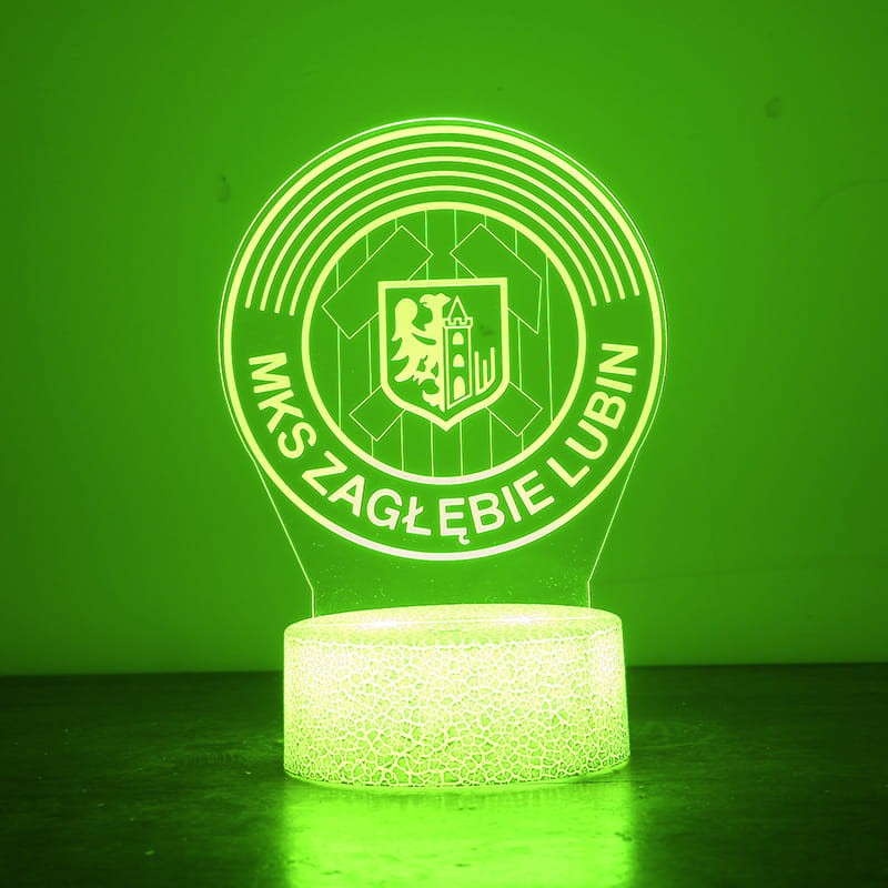Piłkarska lampka 3D Zagłębie – świetny prezent fana.
