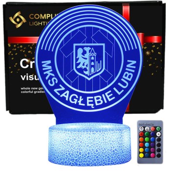 Lampka Nocna 3D lampa Liga polska piłka nożna Zagłębie Lubin