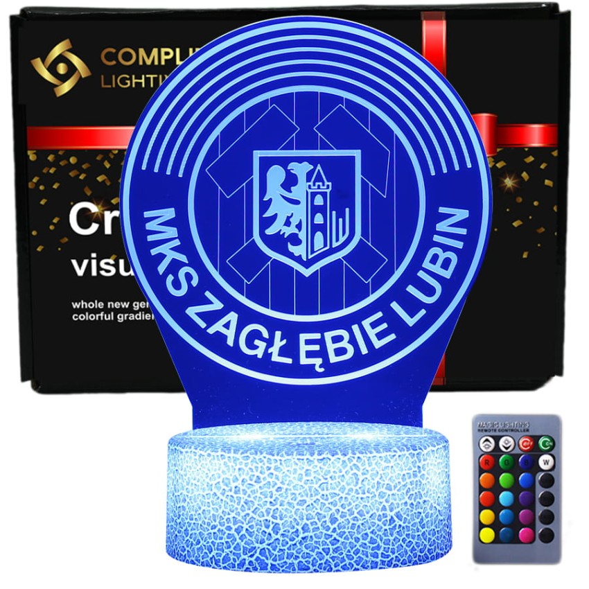 Lampka Nocna 3D lampa Liga polska piłka nożna Zagłębie Lubin