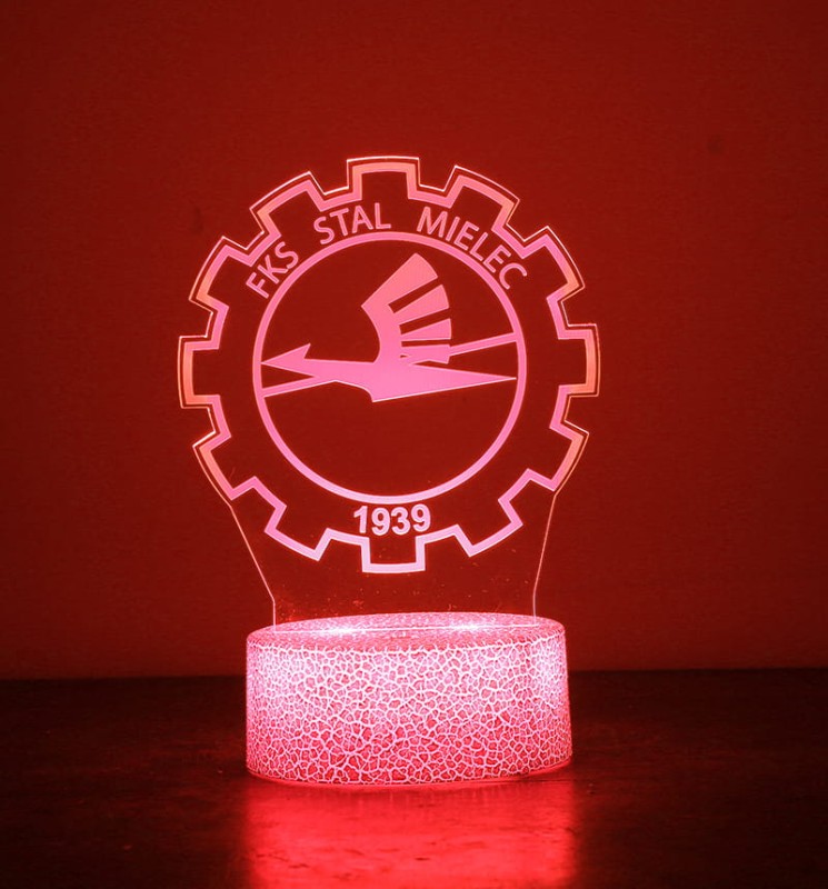 Piłkarska lampka 3D Stal Mielec – stylowy gadżet dla fana ligi polskiej.