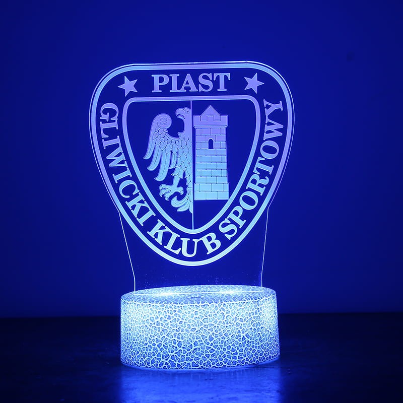 Piast Gliwice – lampka 3D LED, która rozświetli pokój każdego kibica