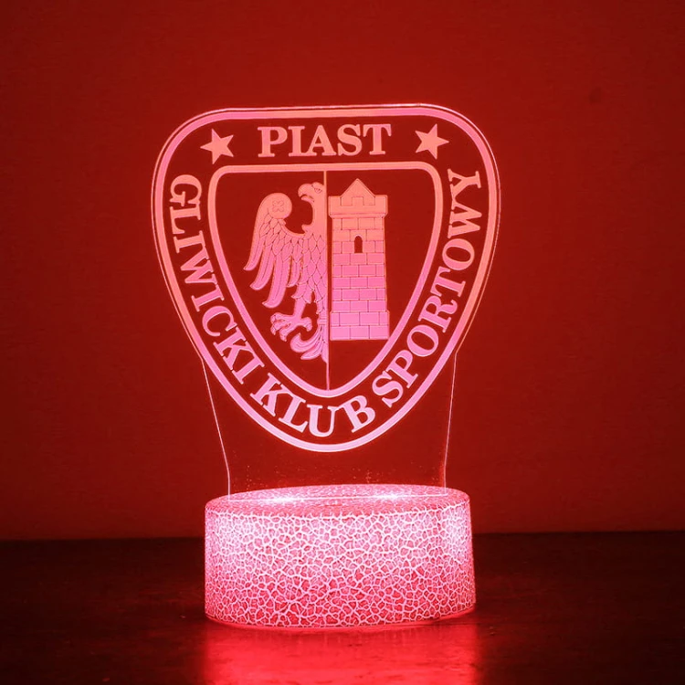 Piast Gliwice – lampka 3D LED, która rozświetli pokój każdego kibica