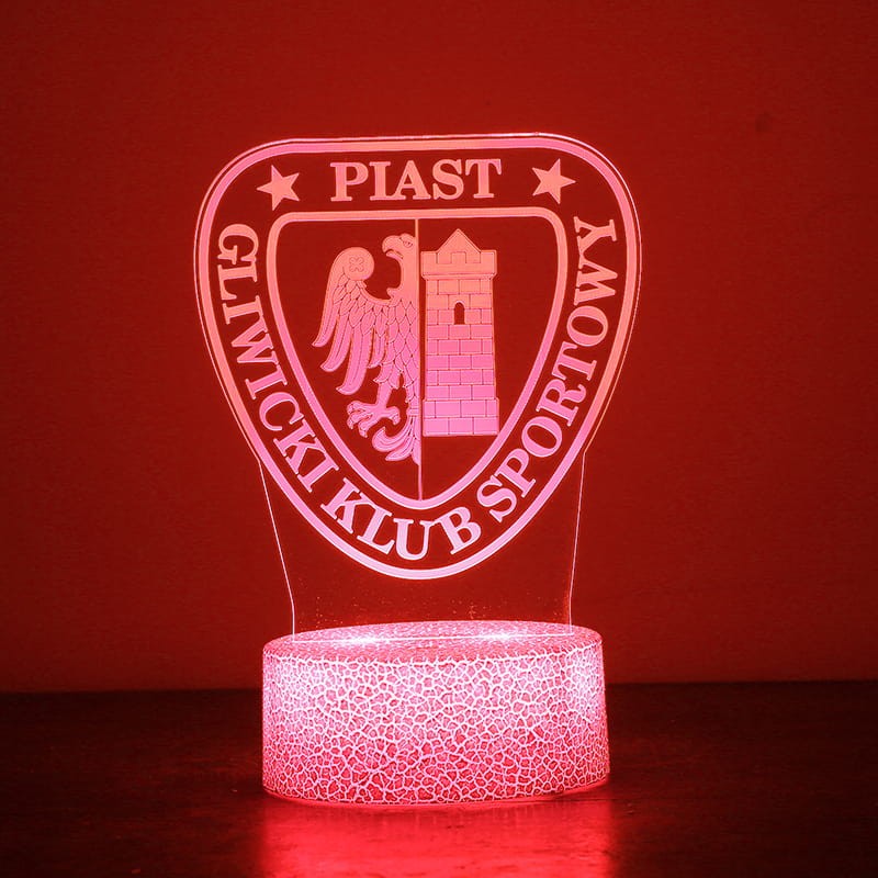 Piast Gliwice – lampka 3D LED, która rozświetli pokój każdego kibica